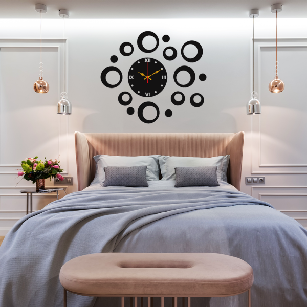 3d Wooden Bubble Wall Clock